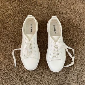 Soda white platform sneakers